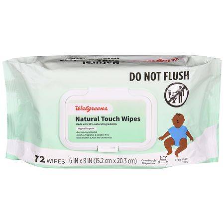 Walgreens Natural Touch Wipes (6 in x 8 in)