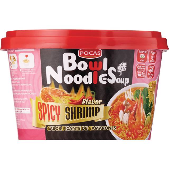 Pocas Spicy Shrimp Noodle Soup Bowl (3.17oz count)