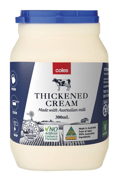 Coles Thickened Cream (300mL)