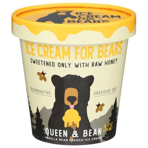 Ice Cream For Bears Queen & Bean Vanilla Bean French Ice Cream