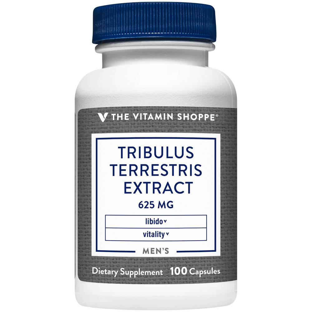 The Vitamin Shoppe Tribulus Terrestris Extract For Libido & Vitality 625 mg Capsules, Male (100 ct)