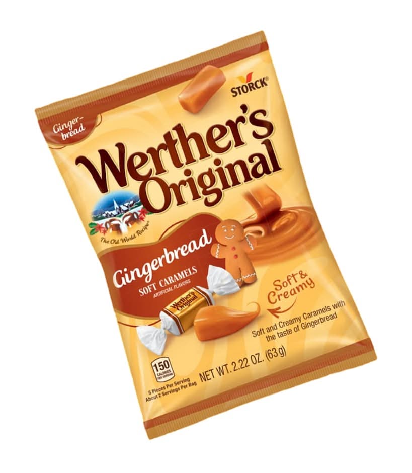 Storck Werther’s Original Soft Caramel Creamy Candies, Gingerbread (2.22 oz)
