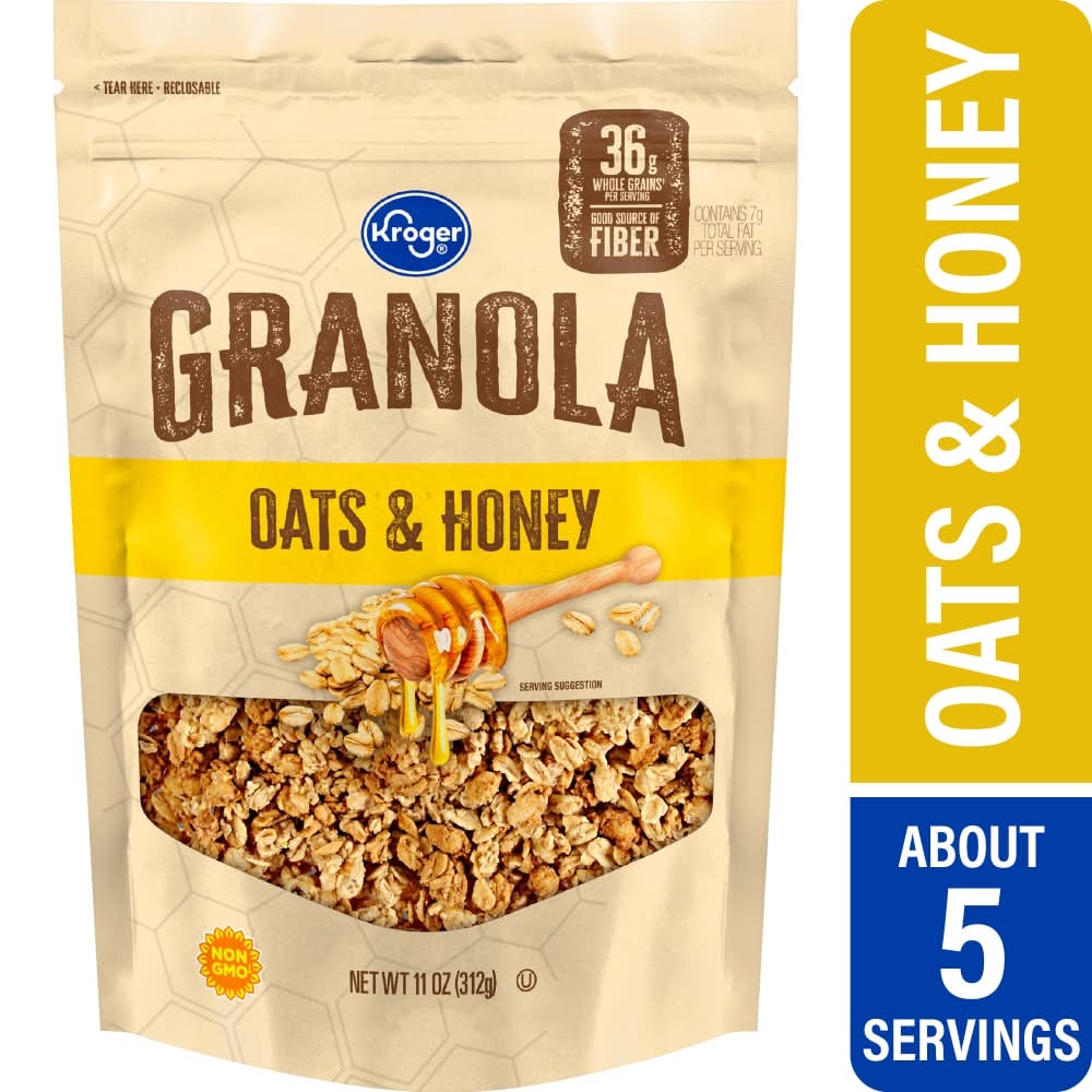 Kroger Granola, Oats & Honey, (11 oz)