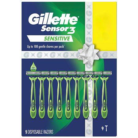 Gillette Sensor3 Disposable Razor Sensitive Holiday Pack - 9.0 ea