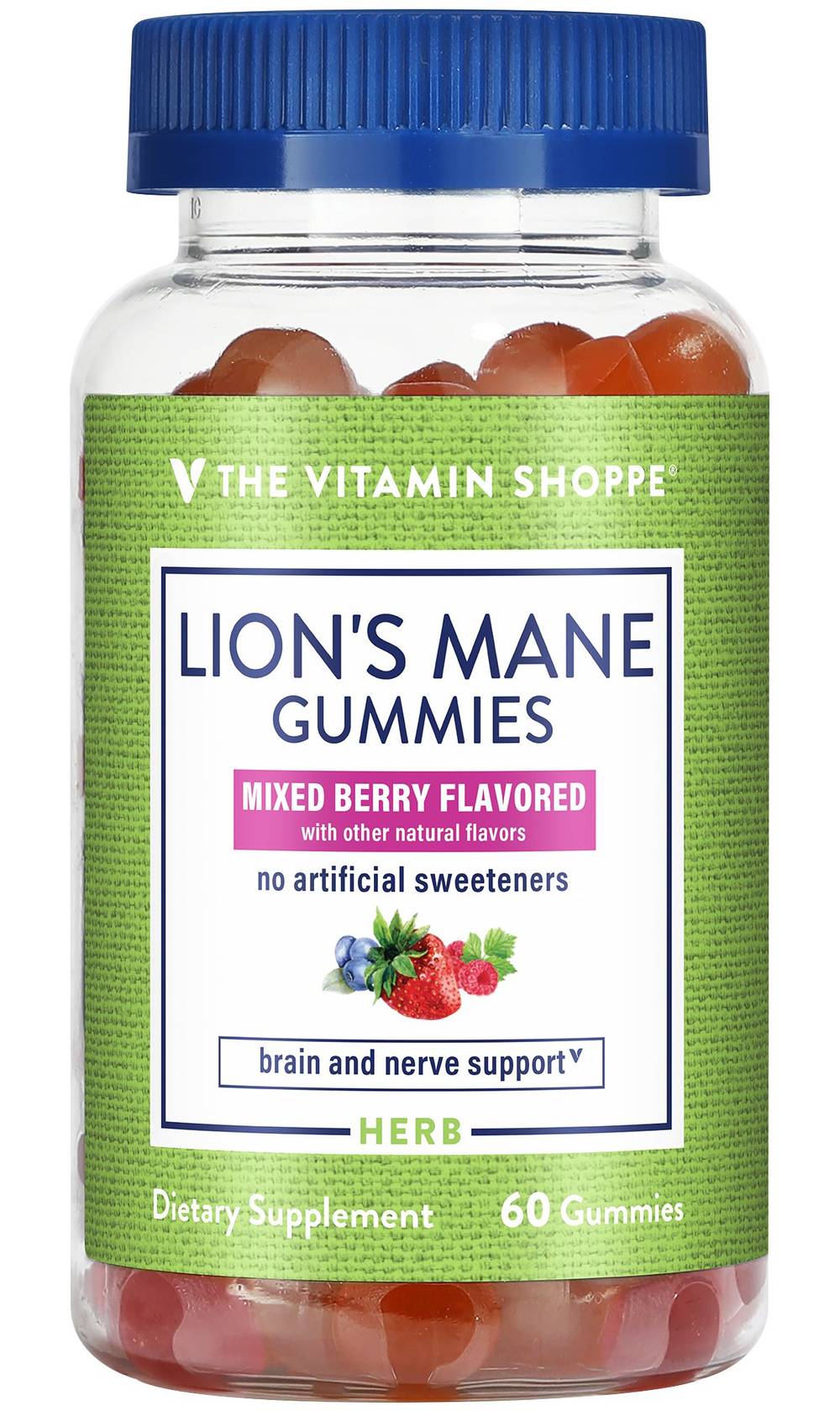 The Vitamin Shoppe Lion’s Mane Gummies, Mixed Berry (60 ct)