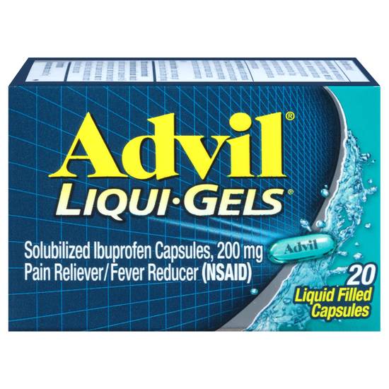 Advil Liqui-Gels Minis Solubilized Ibuprofen Liquid Filled Capsules 200 mg (20 ct)