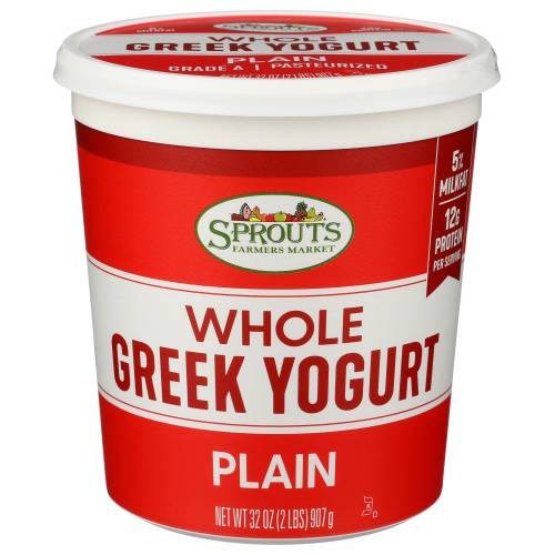 Sprouts Plain Whole 5% Greek Yogurt
