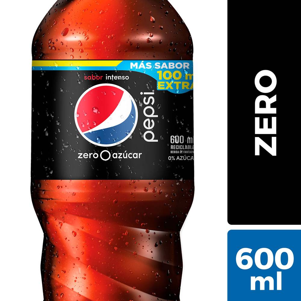 Pepsi bebida zero (botella 600 ml)