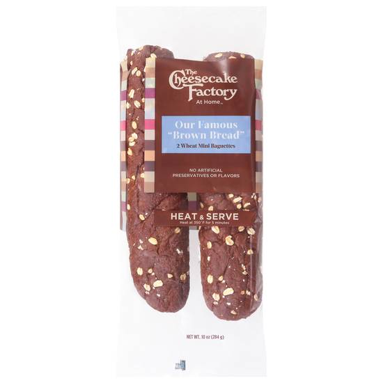 Cheesecake Factory Wheat Mini Baguettes Brown Bread (2ct)