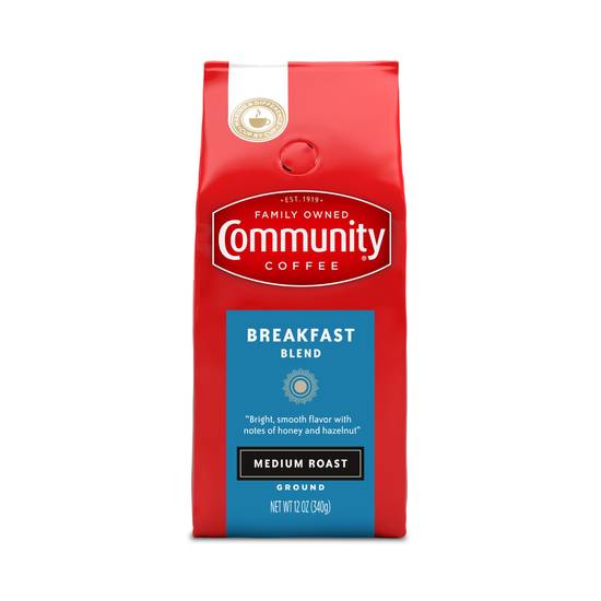 Community Coffee Ground Breakfast Blend, 12 OZ