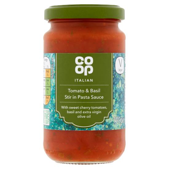 Co-op Italian Tomato & Basil Stir in Pasta Sauce (190g)