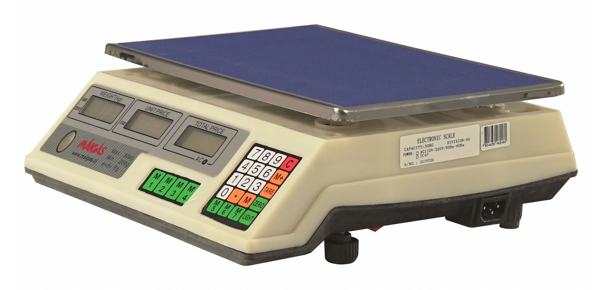 Balanza 30 kg DY208E gris Maigas