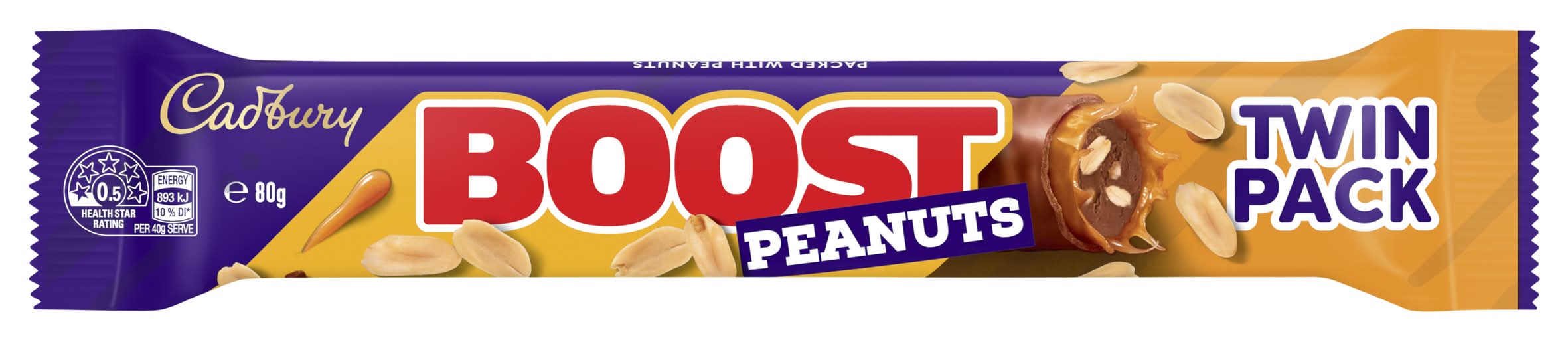 Cadbury Boost Peanuts Bar Twin pack (80g)
