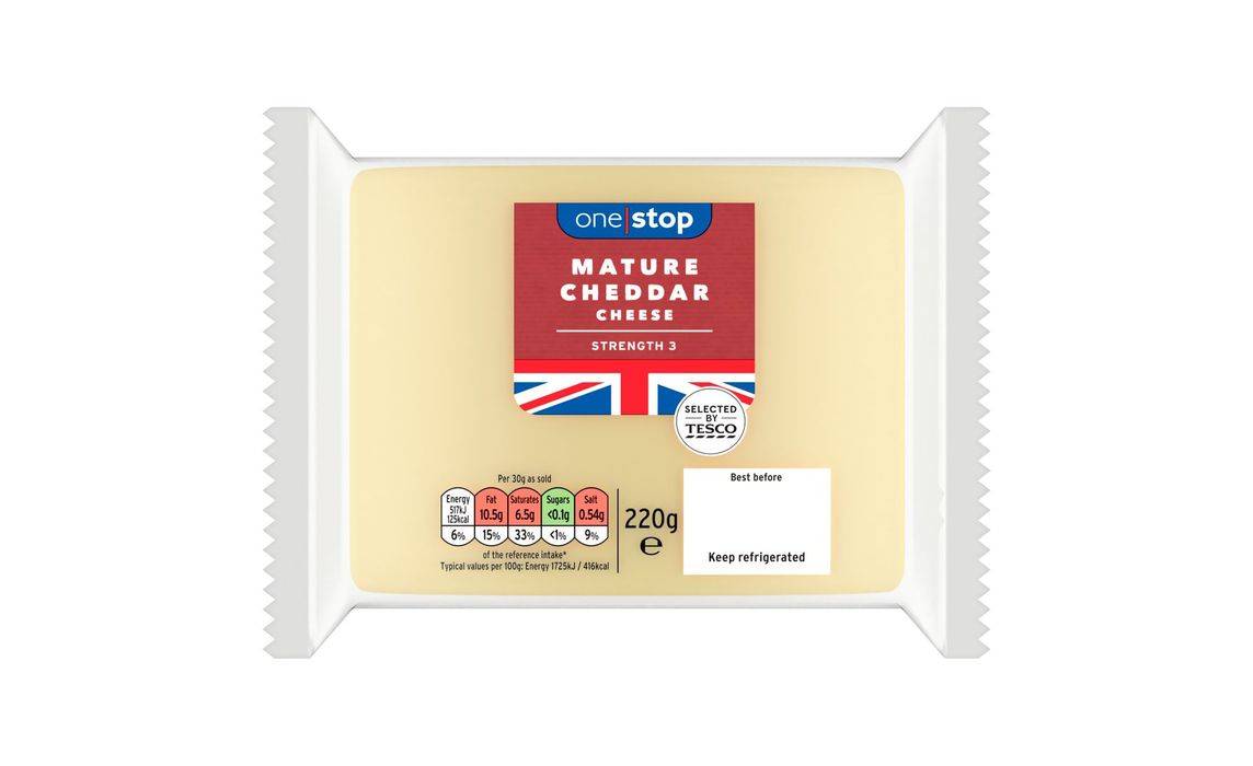 One Stop Mature Cheddar Cheese 220g (398390)