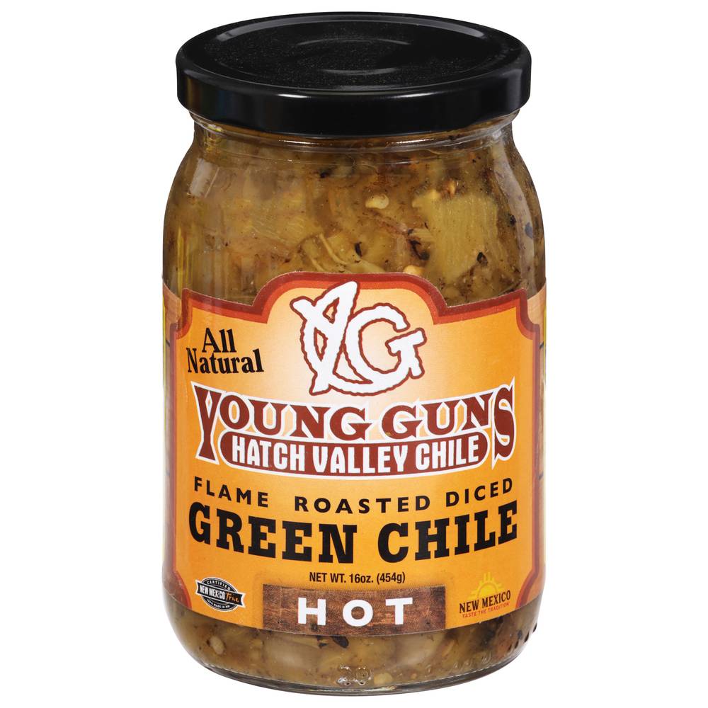 Young Guns Chile Flame Roasted Diced Green (16 oz)