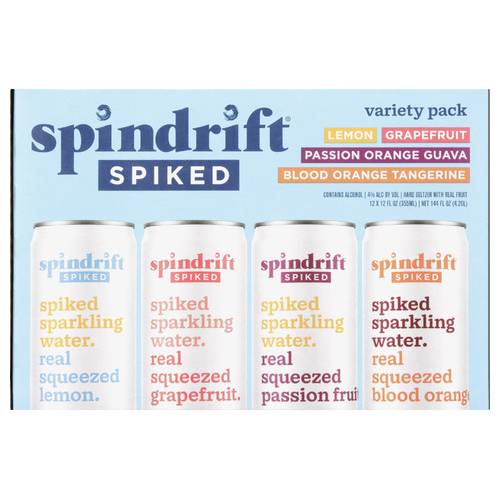 Spindrift Spiked Hard Seltzer Paradise 12 Pack Cans