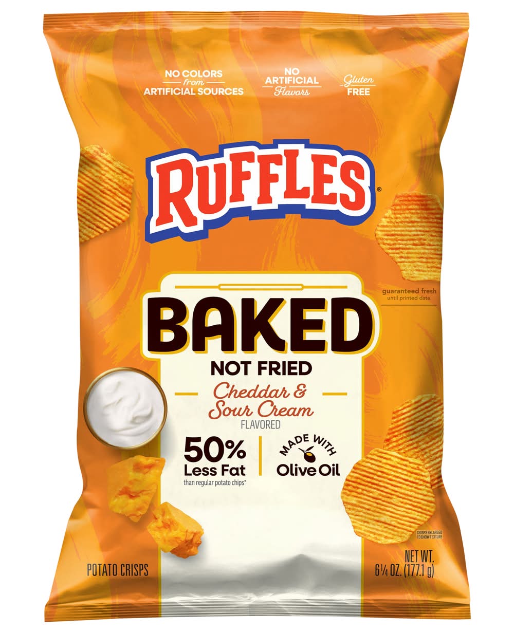 Ruffles Baked Potato Chips, Cheddar & Sour Cream (6.25 oz)