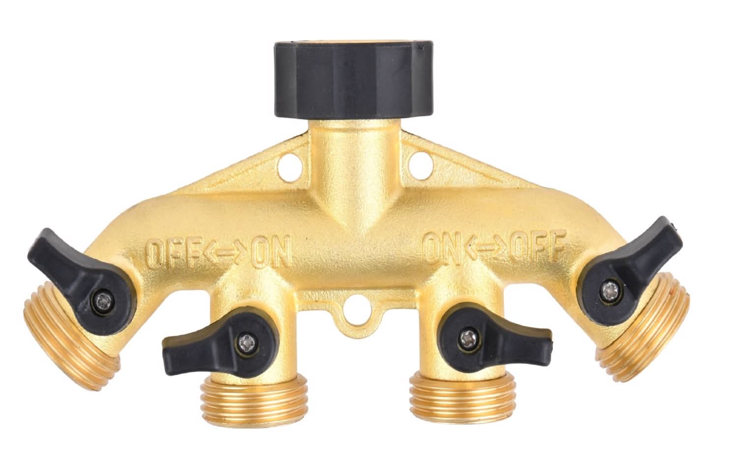 ACE 3/4 In. Brass Threaded Male/Female Garden Hose Manifold