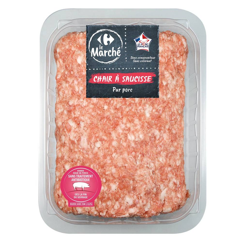 Carrefour - Chair à saucisse pur porc (500g)