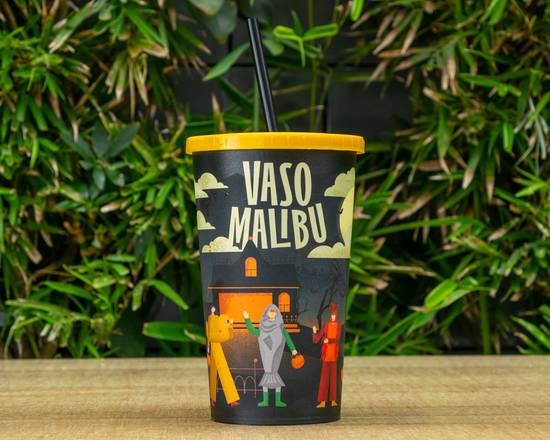 Vaso Malibú (755 ml.), por falta de disponibilidad, puede llegar en vaso desechable.