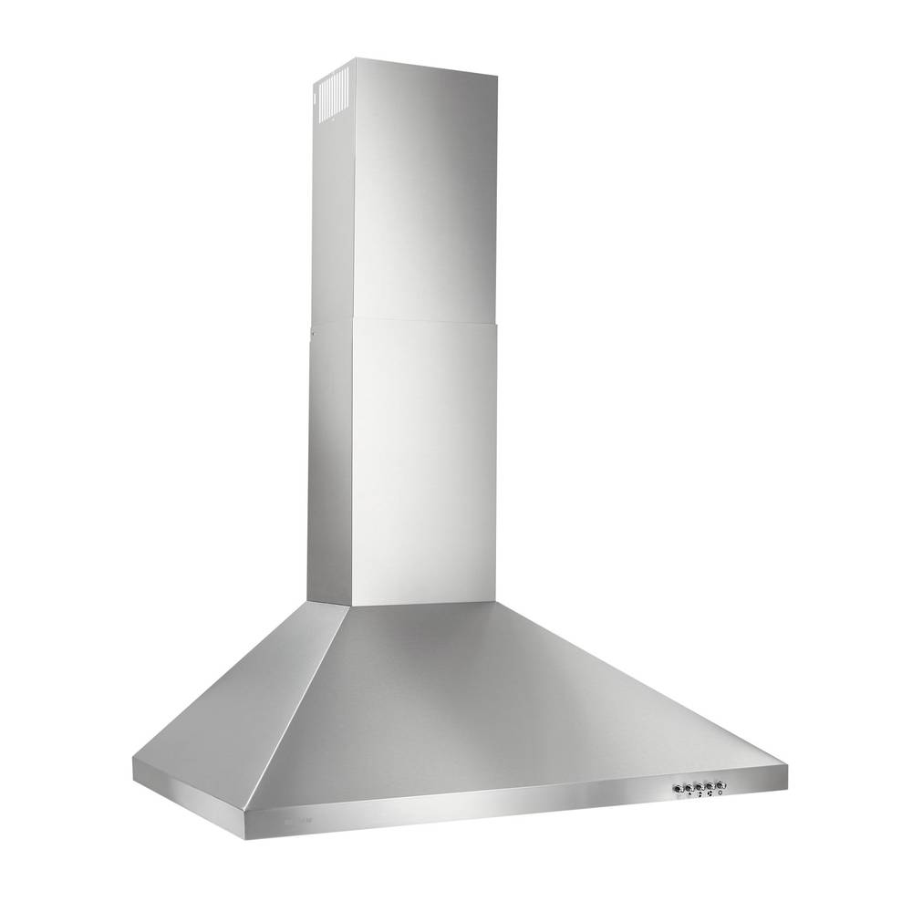 Broan 30-in 390-CFM Convertible Stainless Steel Wall-Mounted Range Hood | BW5030SSL