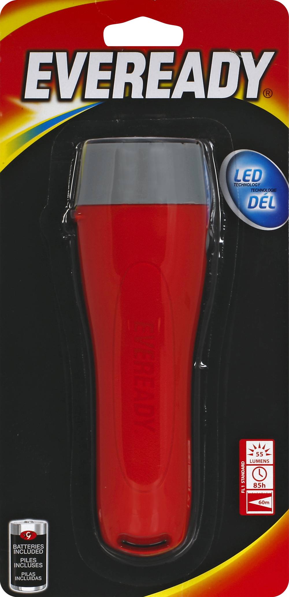 Eveready Led Flashlight 55 Lumens Batteries Included