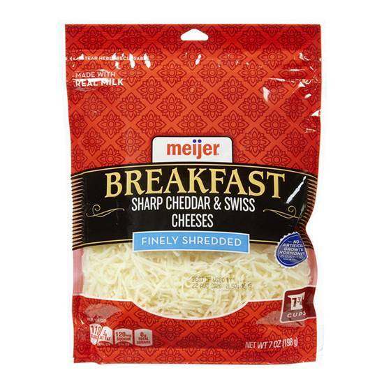 Meijer Shredded Breakfast Sharp Cheddar & Swiss Cheese (7 oz