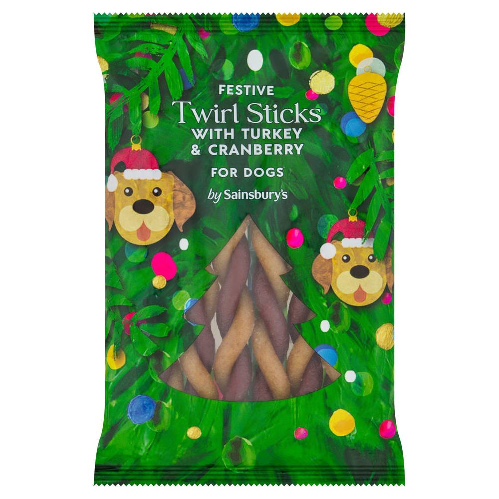 Sainsbury's Festive Twirl Sticks Dog Treat 160g