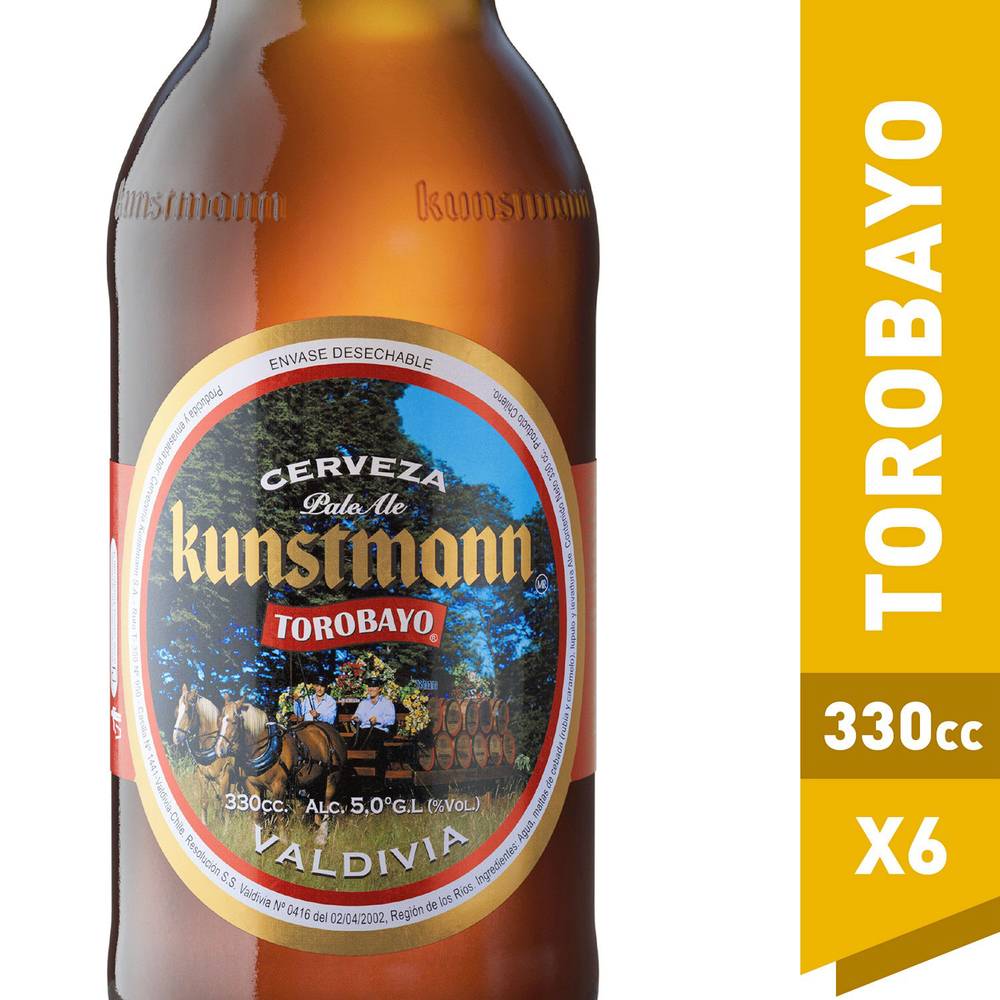 Kunstmann cerveza torobayo (6 u x 330 ml c/u)