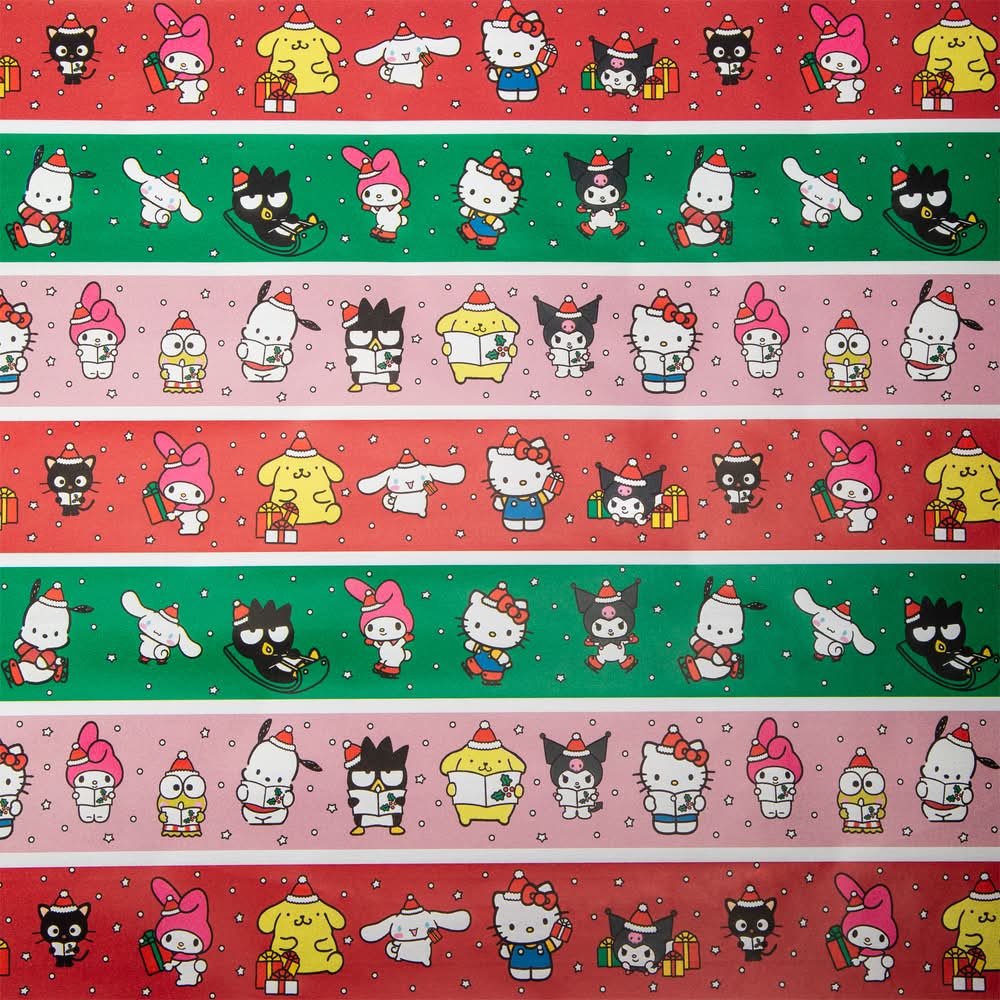 Hello Kitty® Christmas Gift Wrap Hello Kitty Stripe