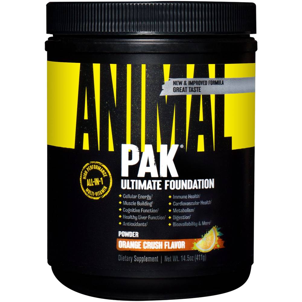 Universal Nutrition Animal Training Supplement Powder, Orange Crush (14.5 oz)