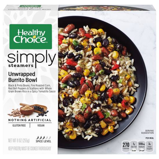 Healthy Choice Vegan Simply Steamers Unwrapped Burrito Bowl (9 oz)