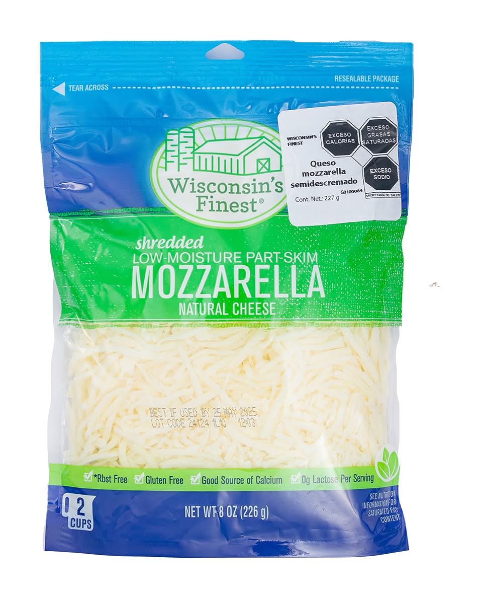 Wisconsin Finest · Queso mozzarella rallado (226 g)