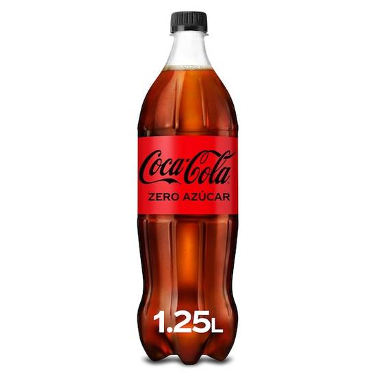 Refresco de cola zero Coca-Cola botella 1.25 l