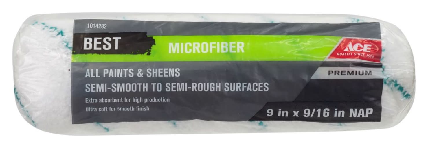 ACE Best Microfiber 9 In. W X 9/16 In. Paint Roller Cover 1 Pk