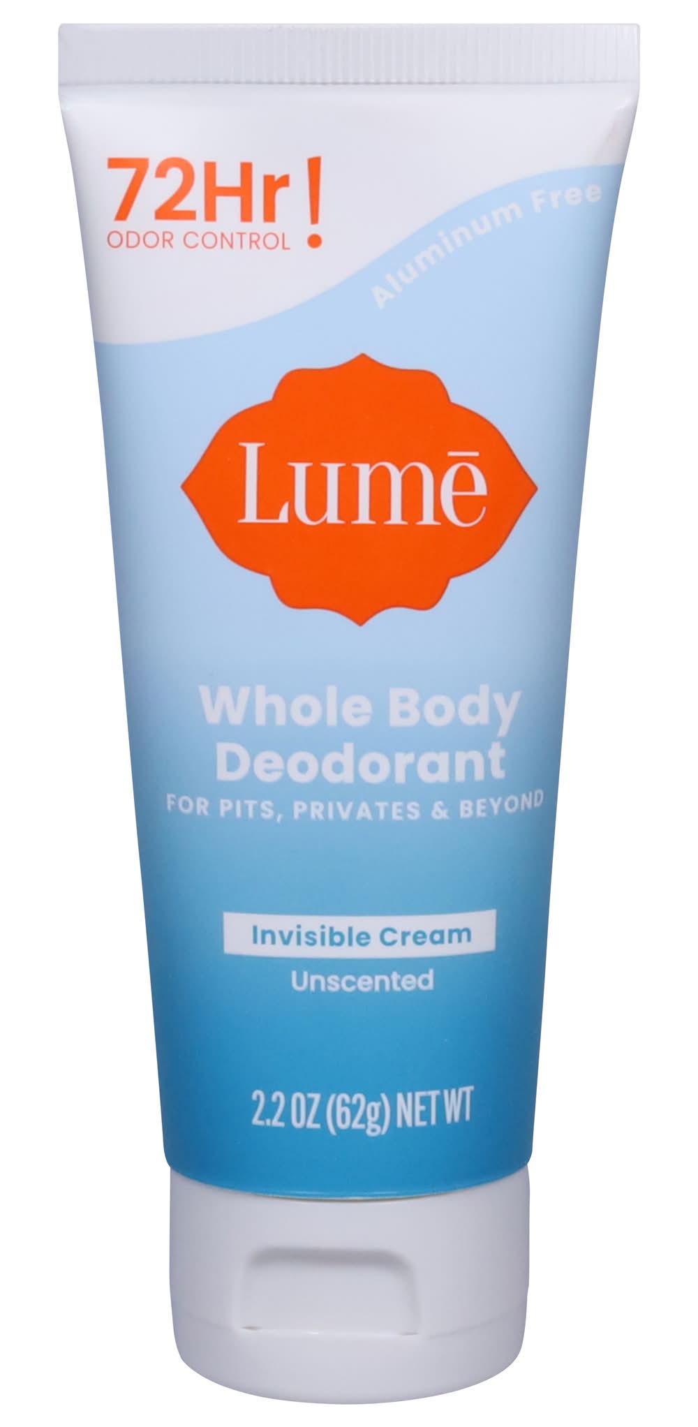 Lume Invisible Cream Whole Body Unscented Deodorant (2.2 oz)