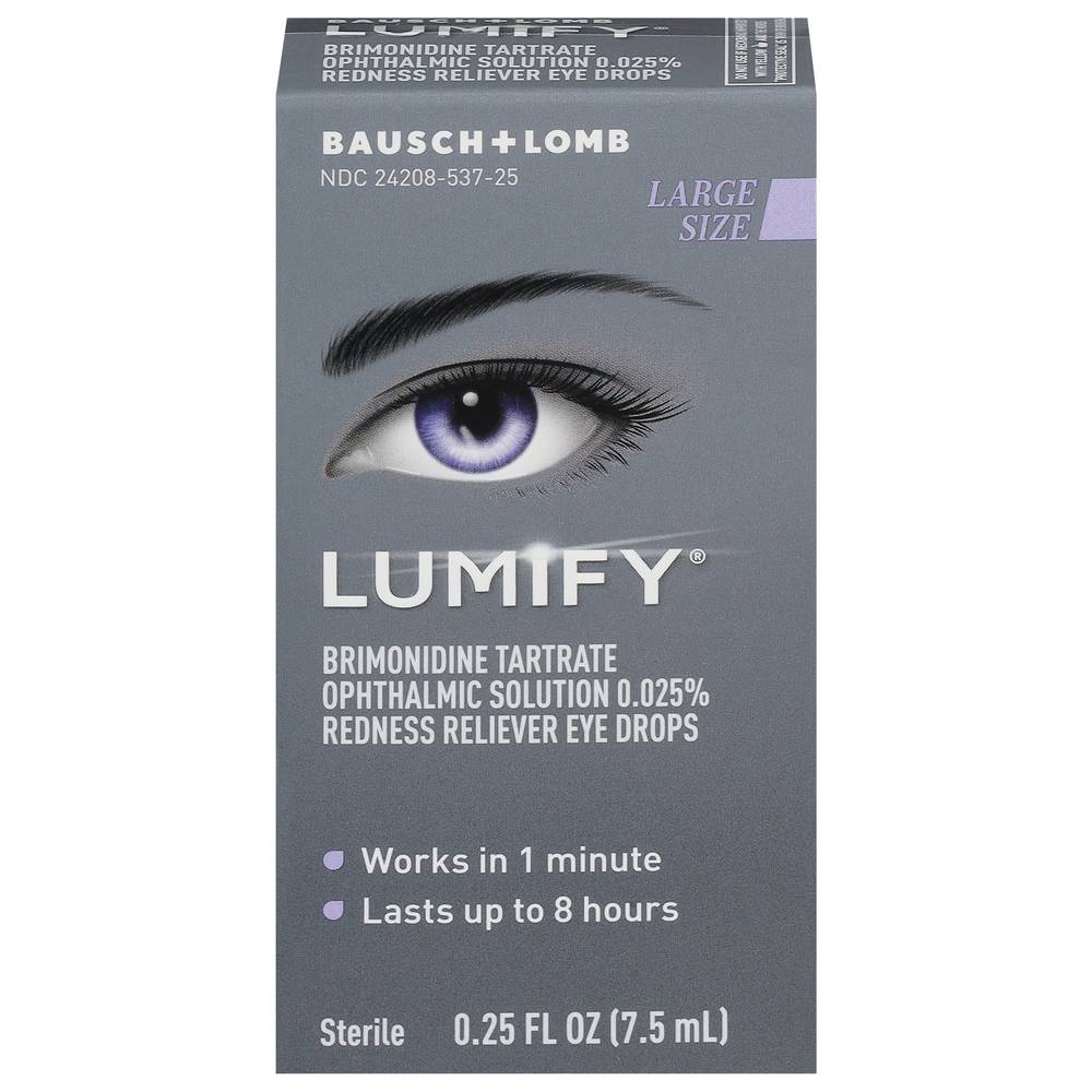 Lumify Brimonidine Redness Reliever Eye Drops, Large (0.25 fl oz)