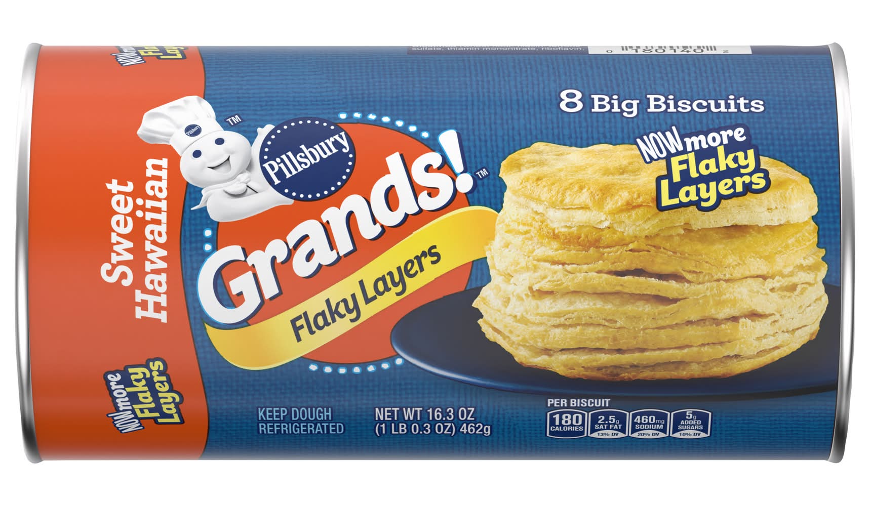 Pillsbury Grands Flaky Biscuits, Sweet Hawaiian (2.04 oz, 8 ct)