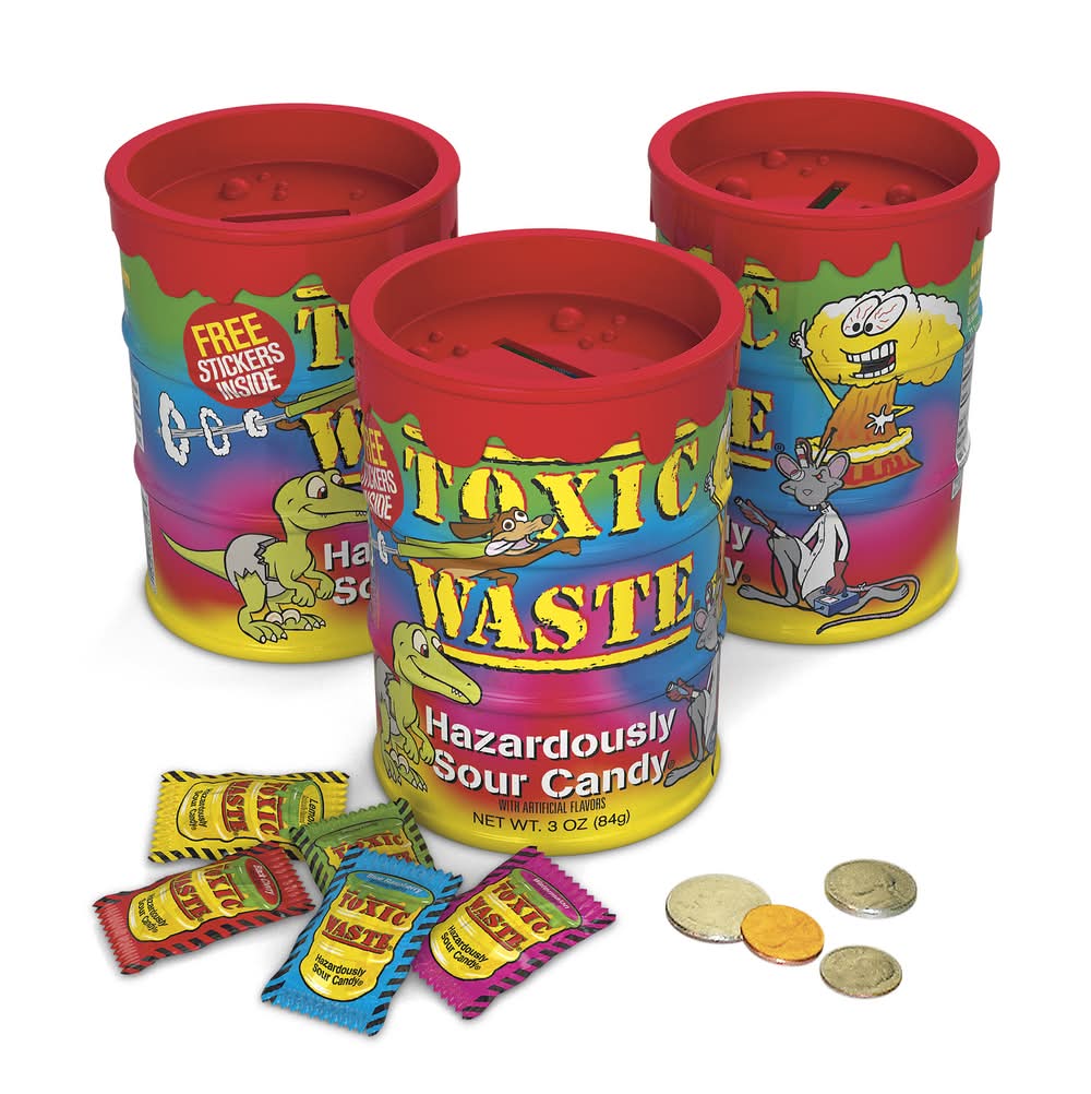 Toxic Waste® Sour Candy w/ Big Drum Bank 3oz