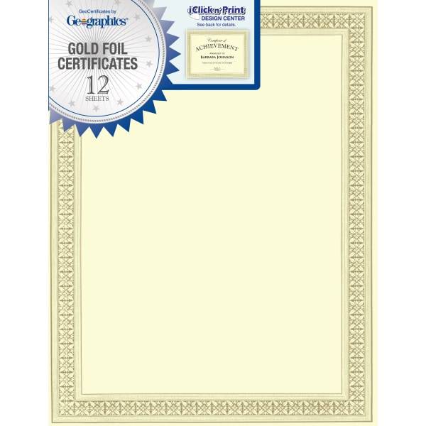 Geographics Foil Certificates