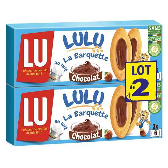 LU - Biscuits au noisette, chocolat (2 x 18)