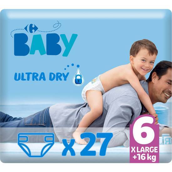 Carrefour Baby - Ultra dry couches pour béb�é +16 kg (taille-6 - x large)