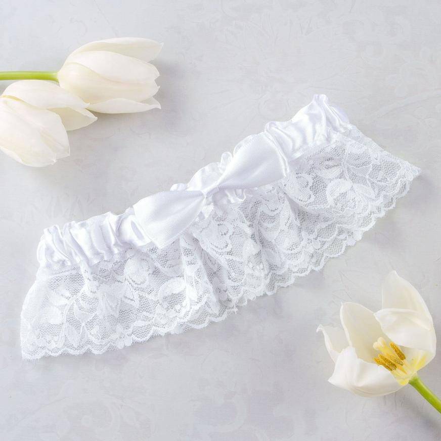 White Wedding Garter