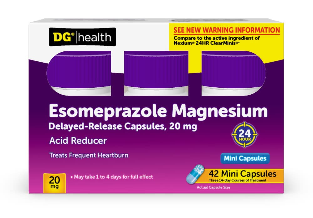 DG Health Esomeprazole Magnesium Delayed-Release Mini Capsules 20 mg (42 ct)