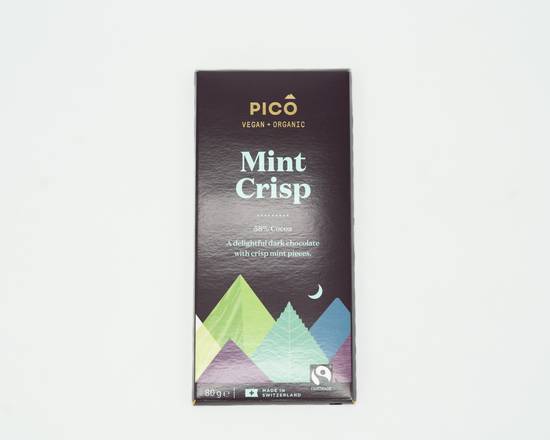 Pico Vegan Organic Chocolate Mint Crisp 80g
