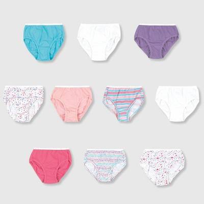Hanes Toddler Girls' Cotton Brief Underwear, 4T-5T, Assorted (10 ct)