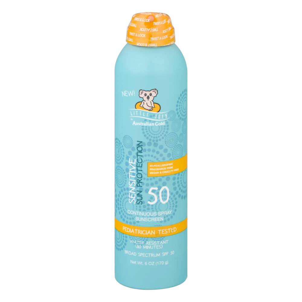 Australian Gold Little Joey Sensitive Sun Protection Spf 50 Continuous Spray Sunscreen