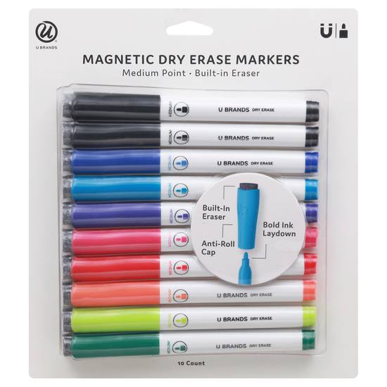 U Brands Magnetic Dry Erase Markers (10 ct)