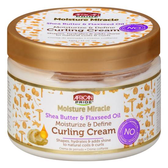 African Pride Shea Butter & Flaxseed Oil Curling Cream (12 oz)