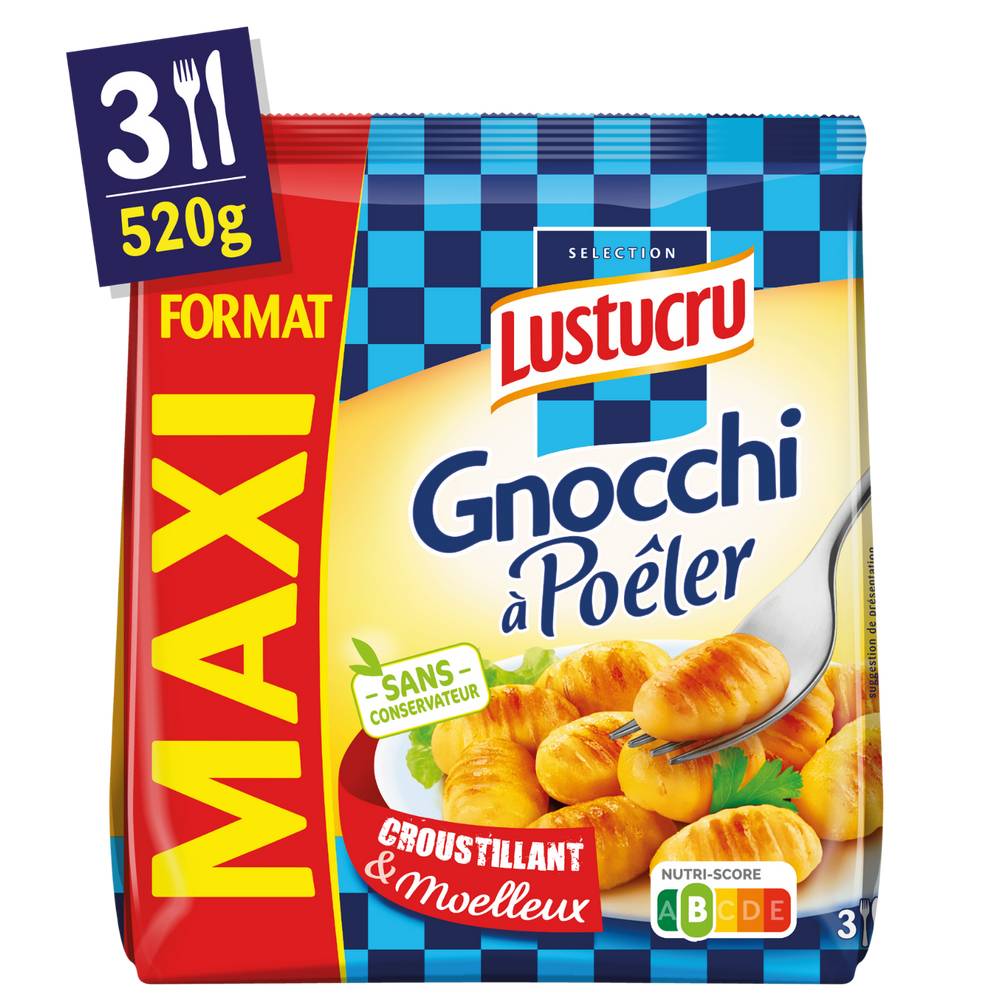 Lustucru - Gnocchi à poêler croustillants et moelleux (520g)